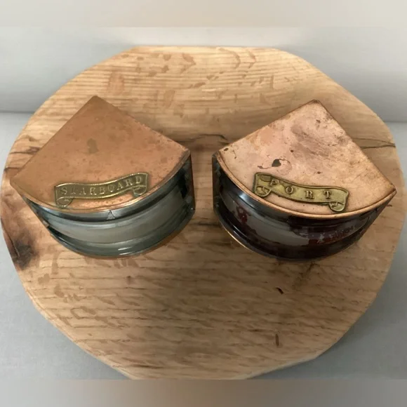 🟠 Vintage - Antique ? Copper Brass & Glass Crafted Nautical Boat Lanterns Rare